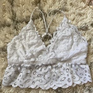 White lace bralette